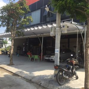 Mái xếp gara ô tô Hoà Xuân